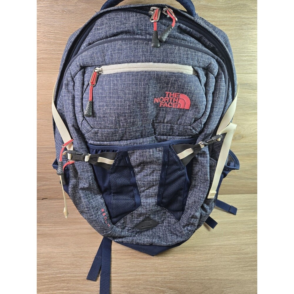 North Face Recon Backpack Blue/pink Laptop School Travel Bag Outdoor